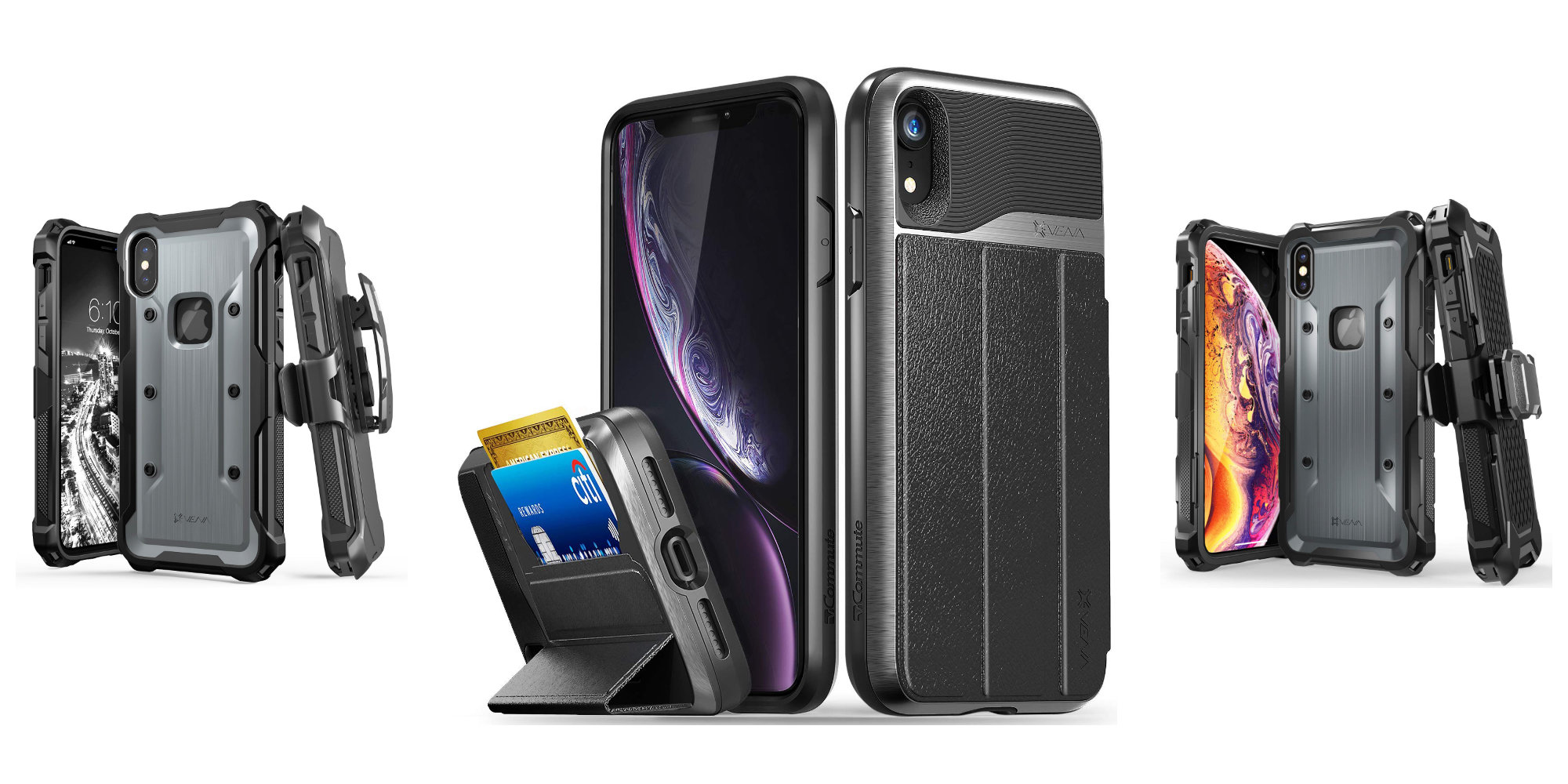 This iPhone XR case holds cards and props up for 6 (Reg. 25), more