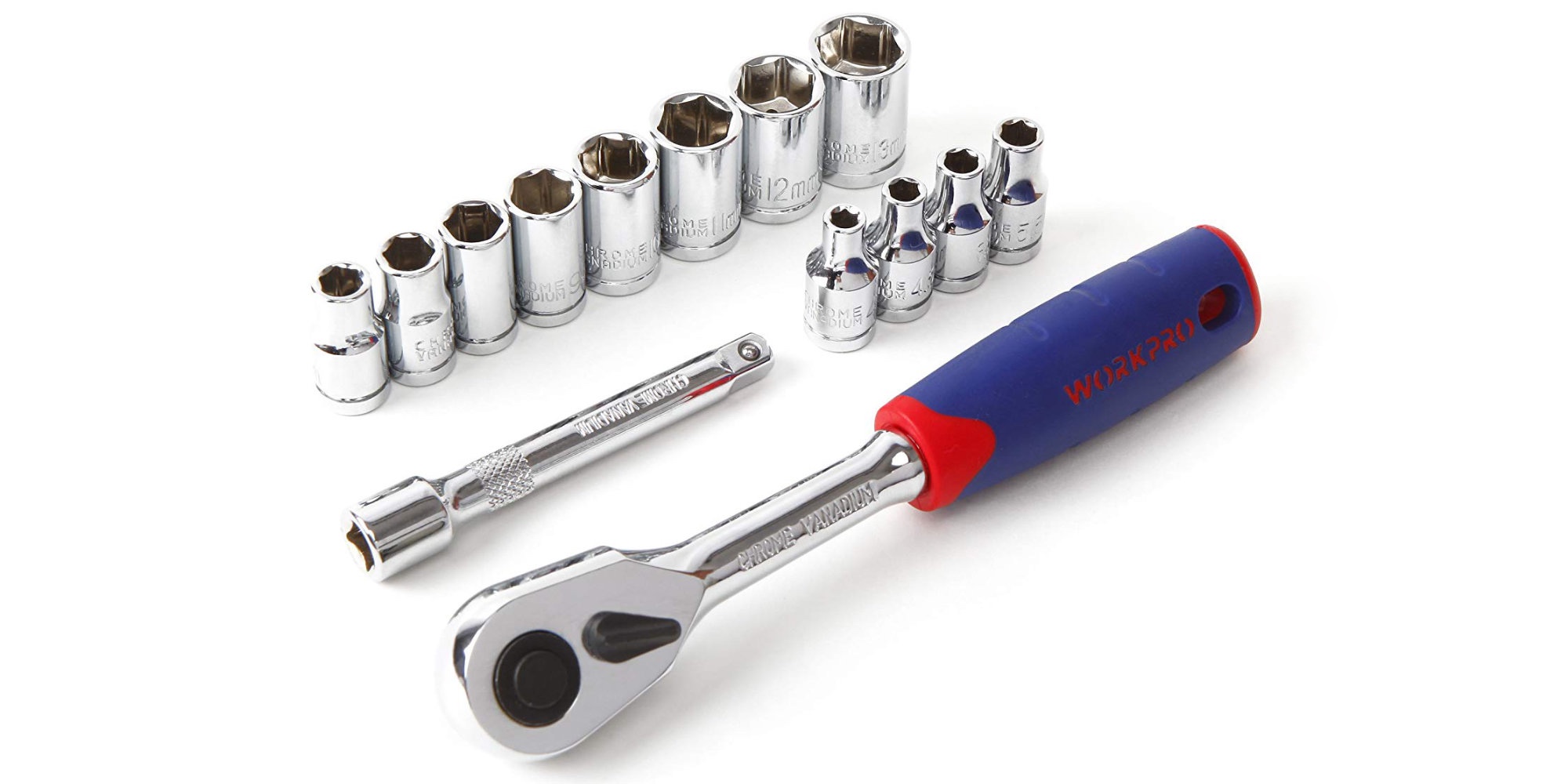 Grow your toolset w/ a 14pc. Ratchet & Socket Set for under 10 Prime