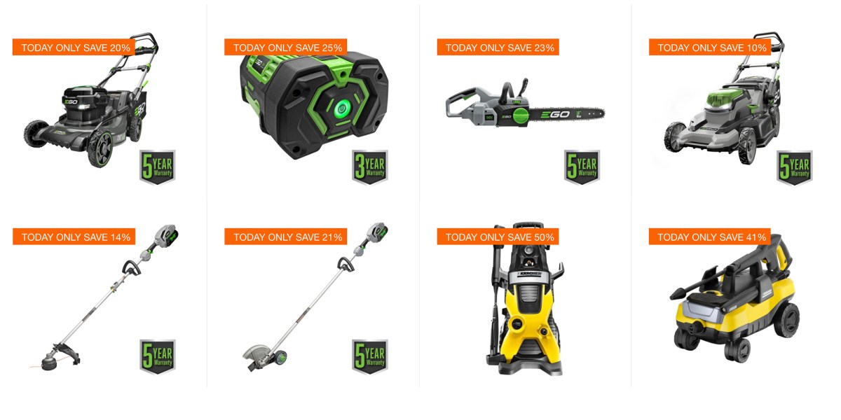 Home Depot discounts popular EGO and Karcher electric outdoor tools