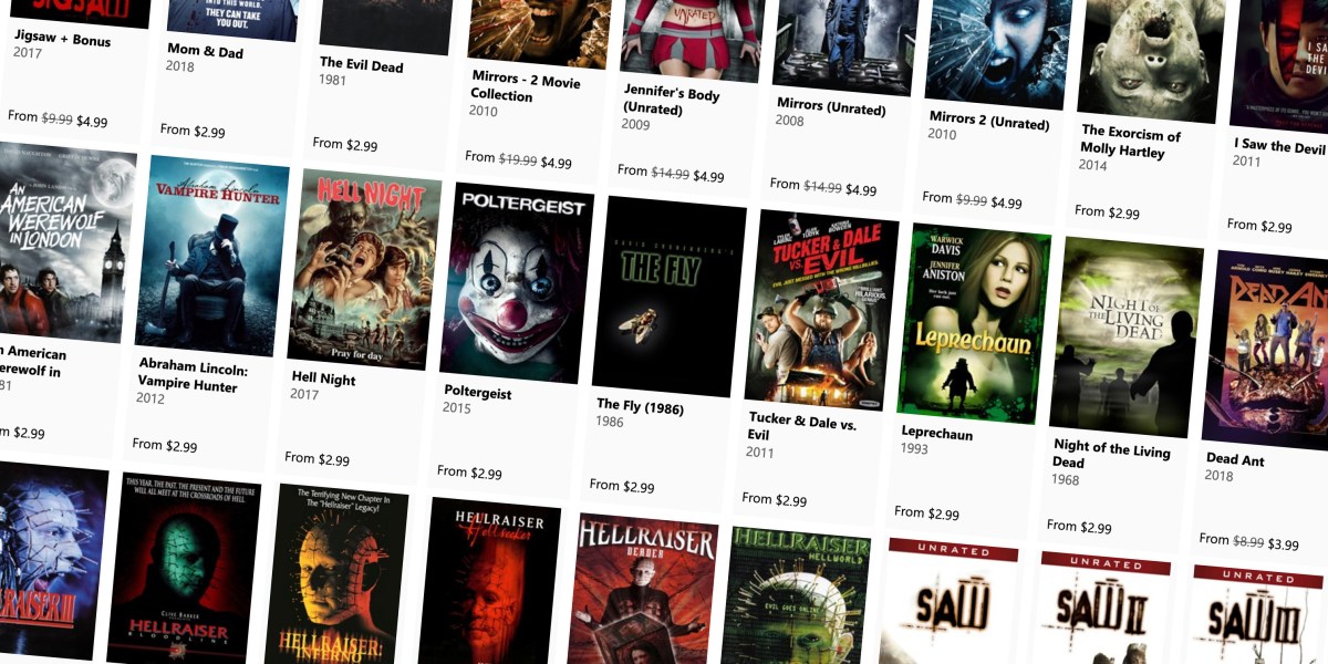 Stock up on digital horror movies starting at 3 Saw, Alfred Hitchcock, Joy Ride, more