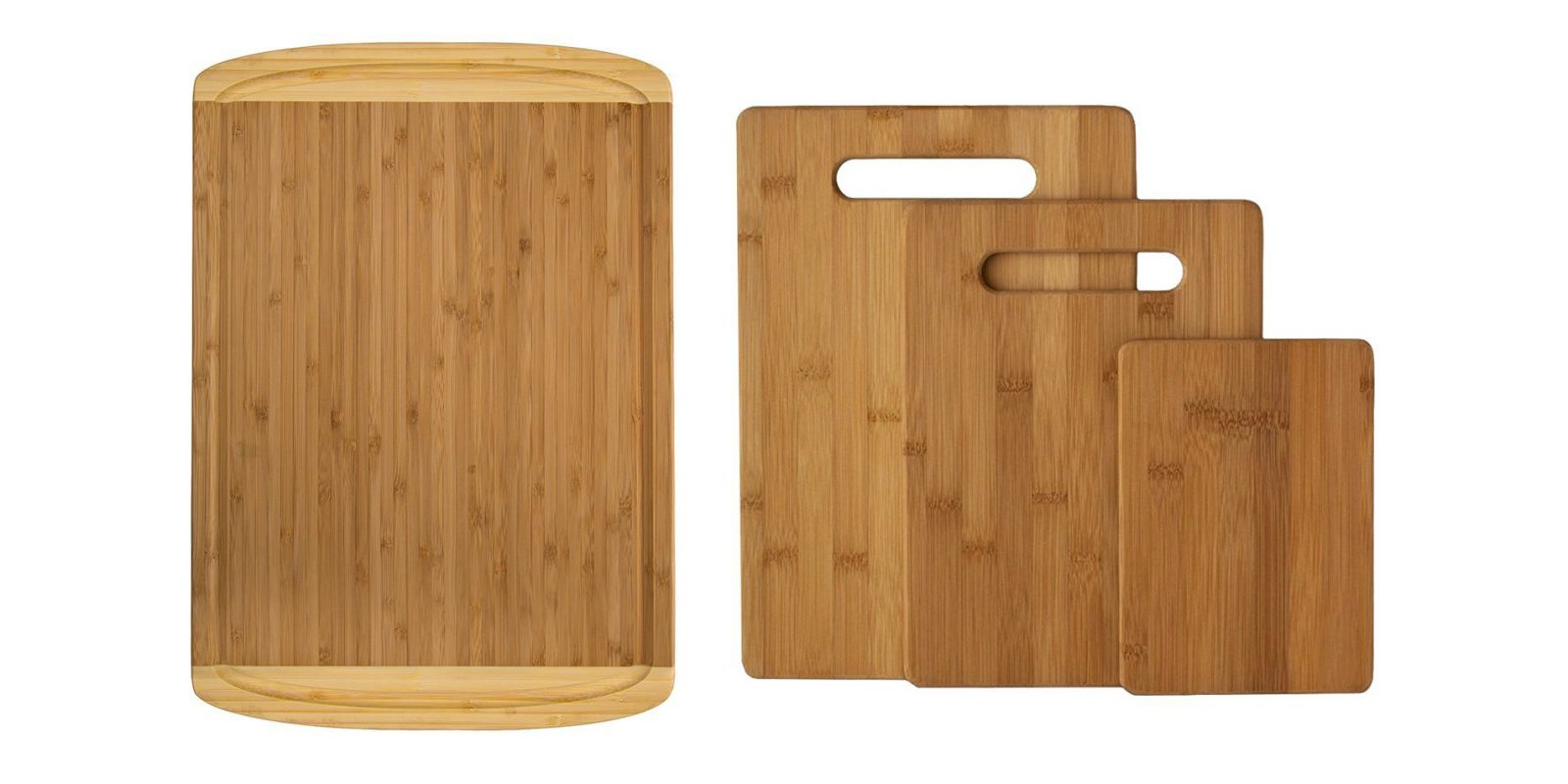 These Bambusi Bamboo Cutting Boards double as serving trays Set of 4