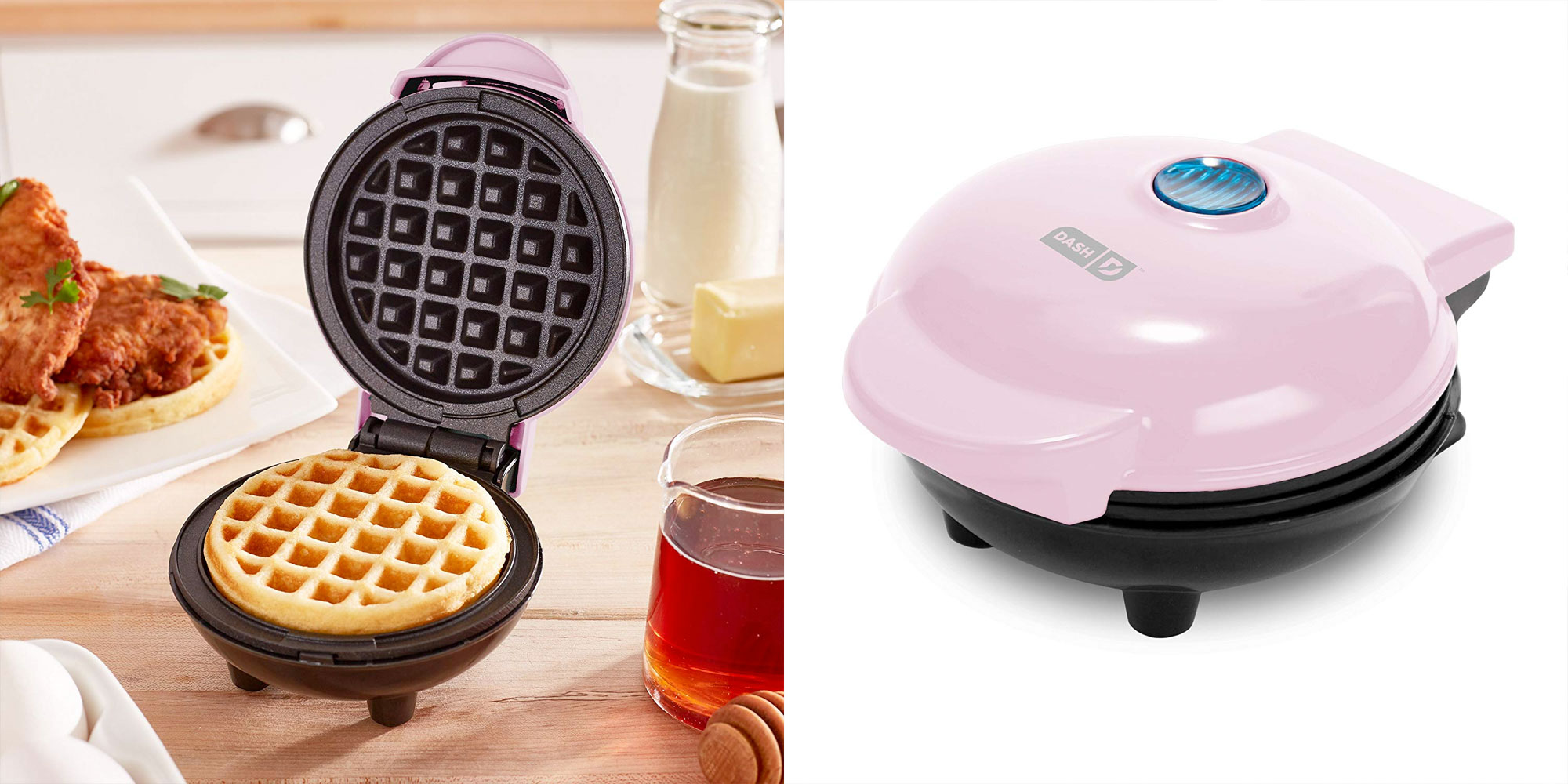 pink mini dash waffle maker