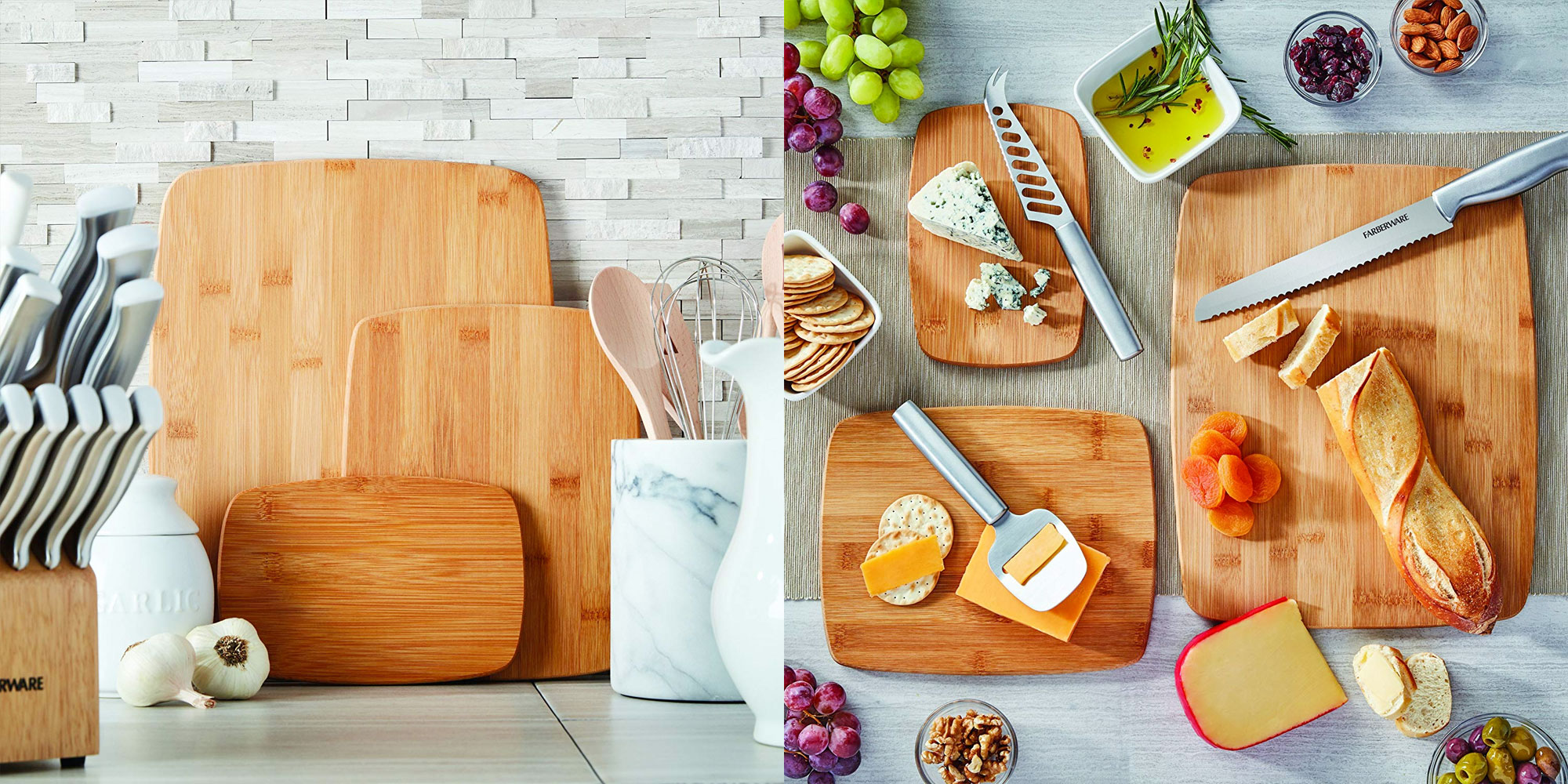 Pack of 5 Thick Bamboo Cutting Boards (Starting at $6 Each