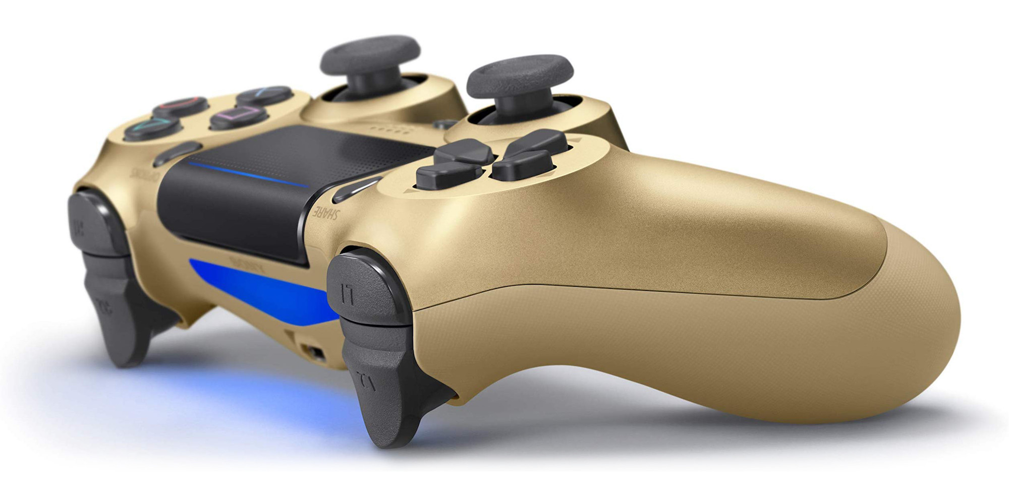 Add a Gold or Blue Camo Wireless PS4 Controller to your setup for (Reg. up to $65)