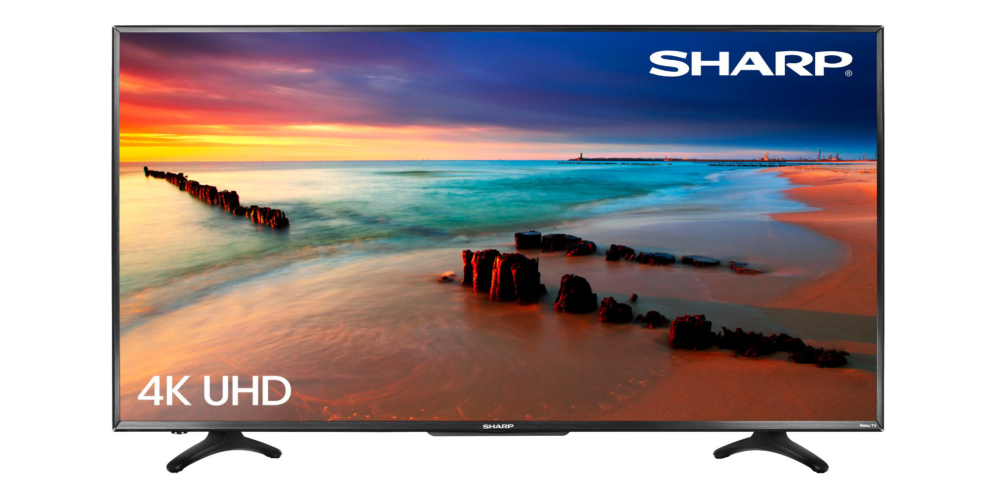 Add Sharp's 55inch 4K HDR Roku TV to your space for 330 (Reg