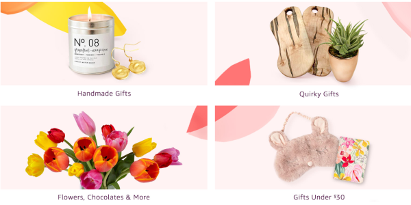 amazon mother's day shop main banner