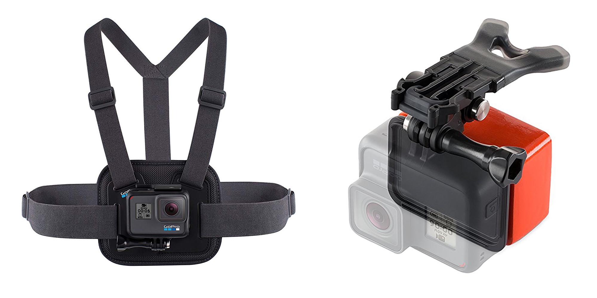 Equip your GoPro w/ official accessories chest mount 30, Bite Mount