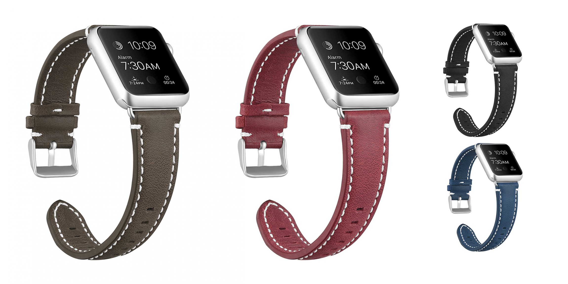 Add a new leather Apple Watch band to your wrist for $4.50 in various