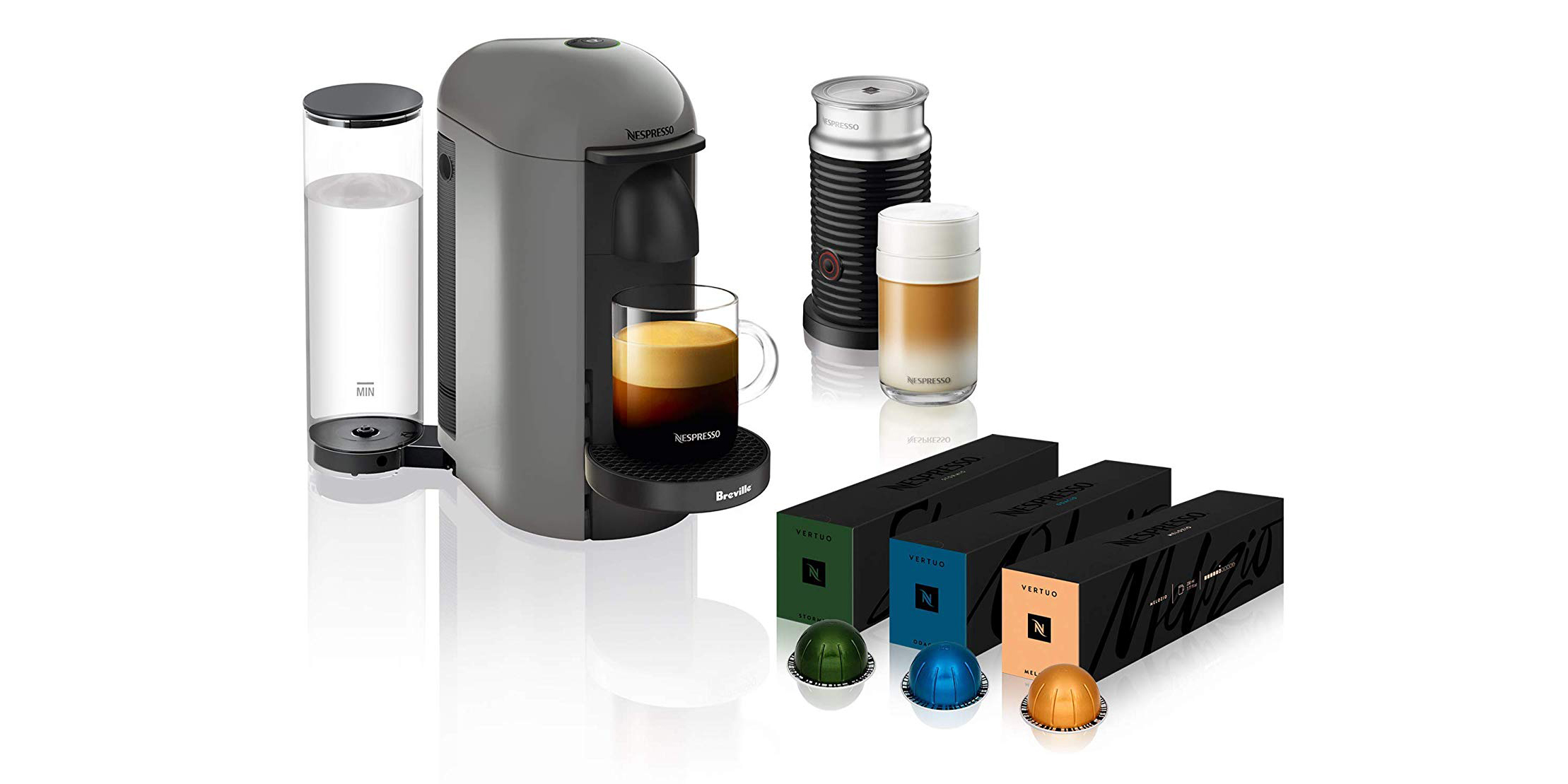 Up your coffee game Nespresso espresso machine bundle for 130 shipped