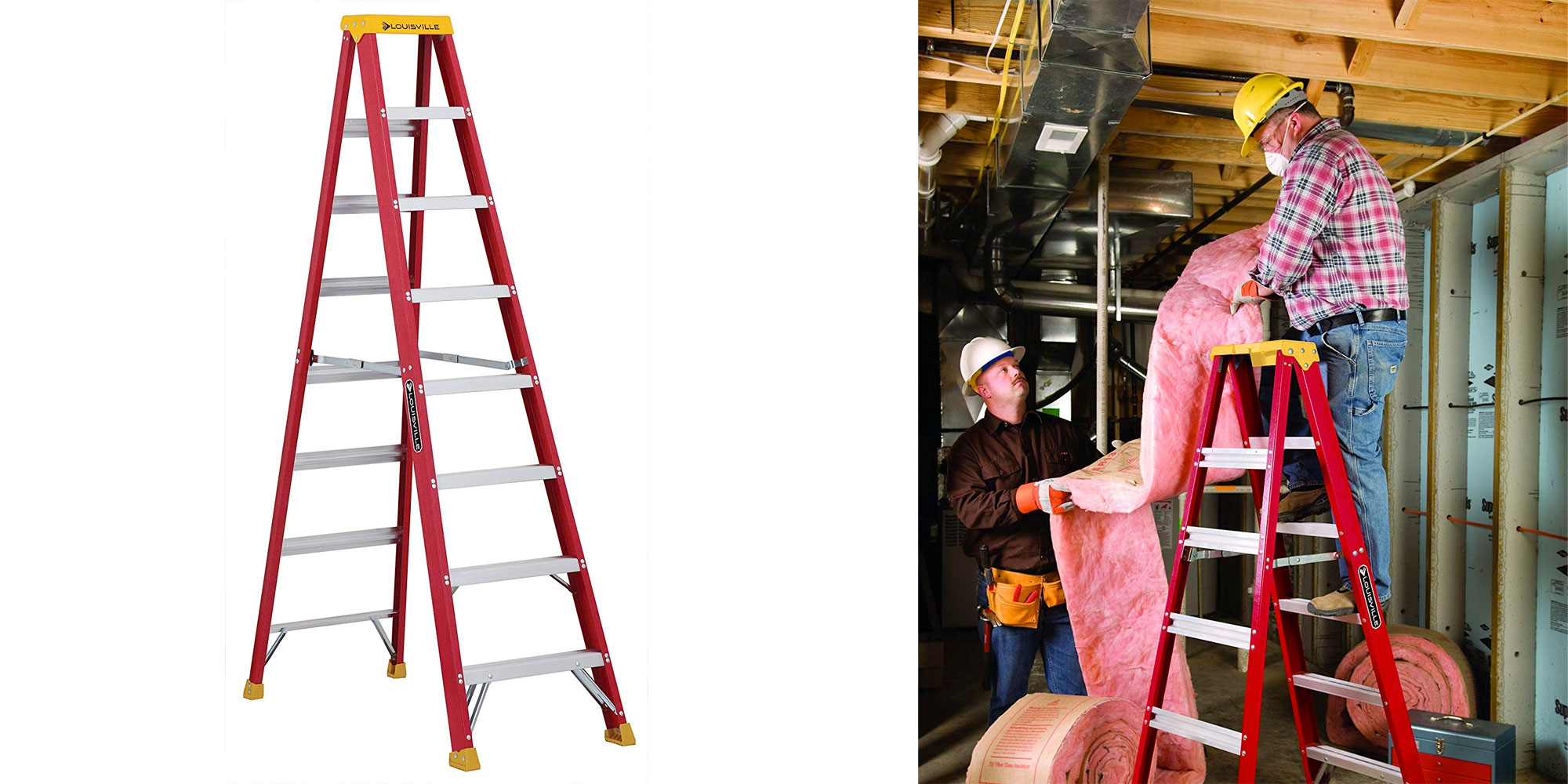 Louisville Ladder L-3016-08 300-Pound Duty Rating Fiberglass Stepladder,  8-Feet