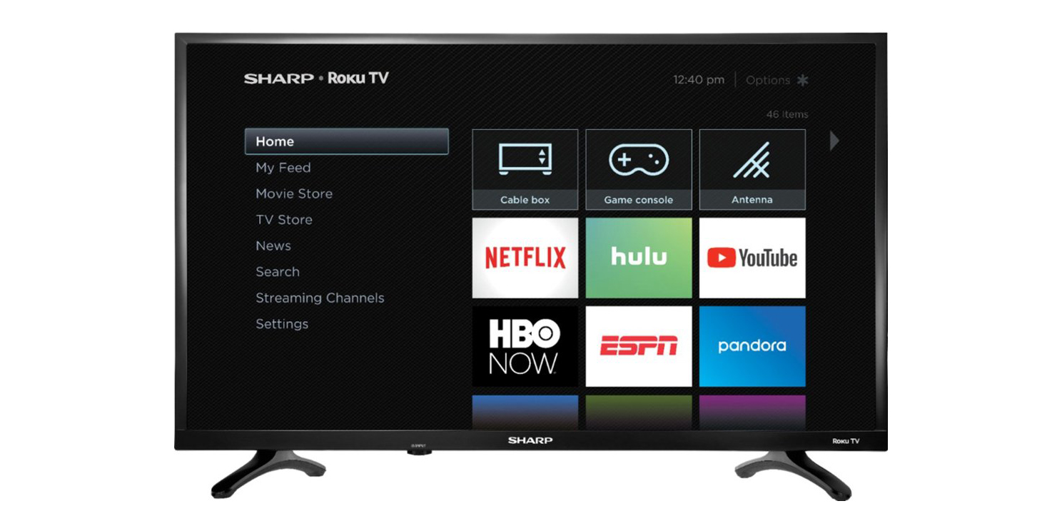 Put Sharp's 32inch 720p HDTV w/ builtin Roku in your home for 135