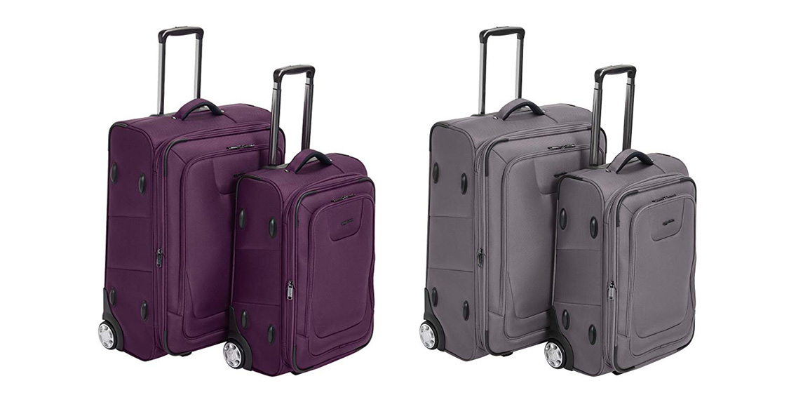 Grab AmazonBasics' 2Piece Expandable Softside Luggage Set for 75