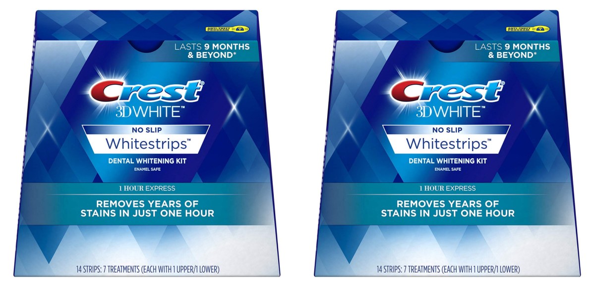 Get your smile sparkling in 1 hour w/ Crest's 3D Express Whitestrips
