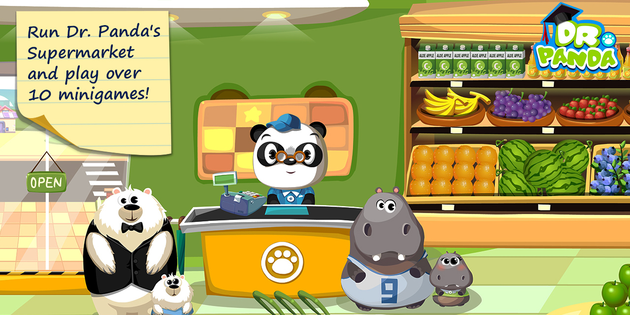 Download Dr. Panda Supermarket for the kids on iOS/Android, now