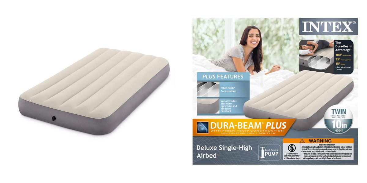 Just $10 will score you an Intex Deluxe Twin Airbed at Amazon (Save 33%)