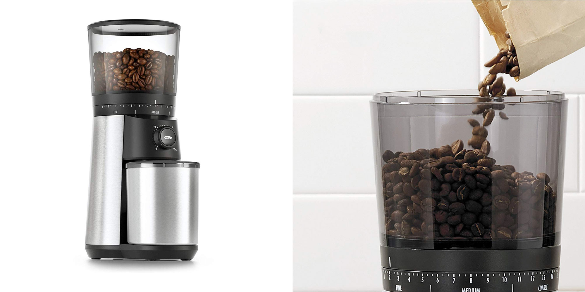 Enjoy a fresh cup of coffee w/ OXO's highlyrated conical burr grinder
