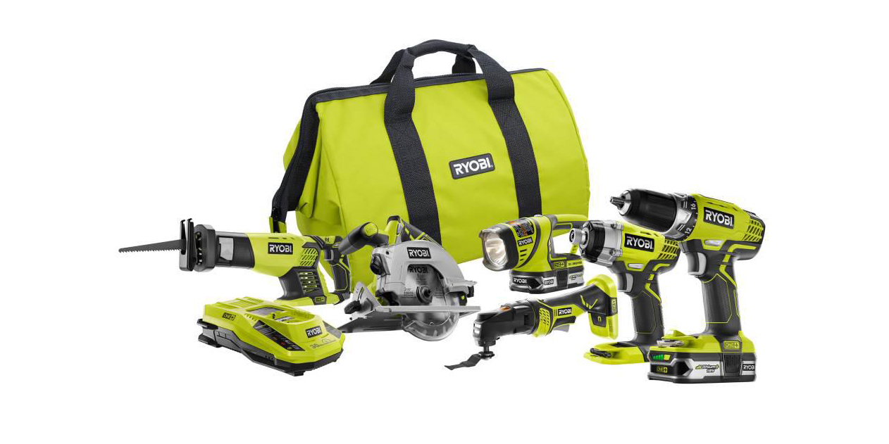 Home Depot offers this 6tool Ryobi bundle with two batteries for 199