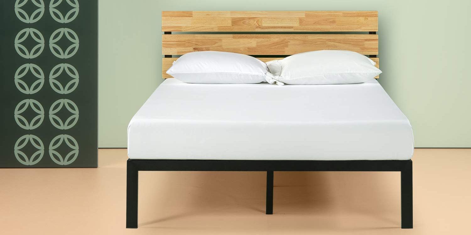 Catch some Z's in this Zinus metal & wood platform bed, now on sale
