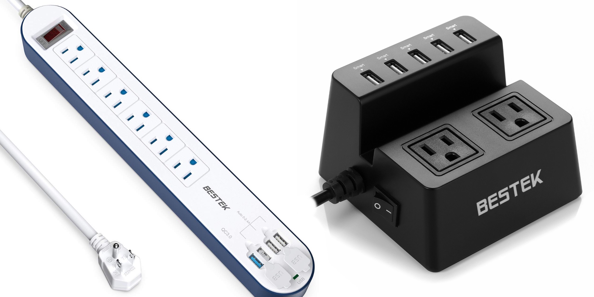 BESTEK's 40W Charging Station has 2 outlets + 4 USB ports: $20 (26% off ...