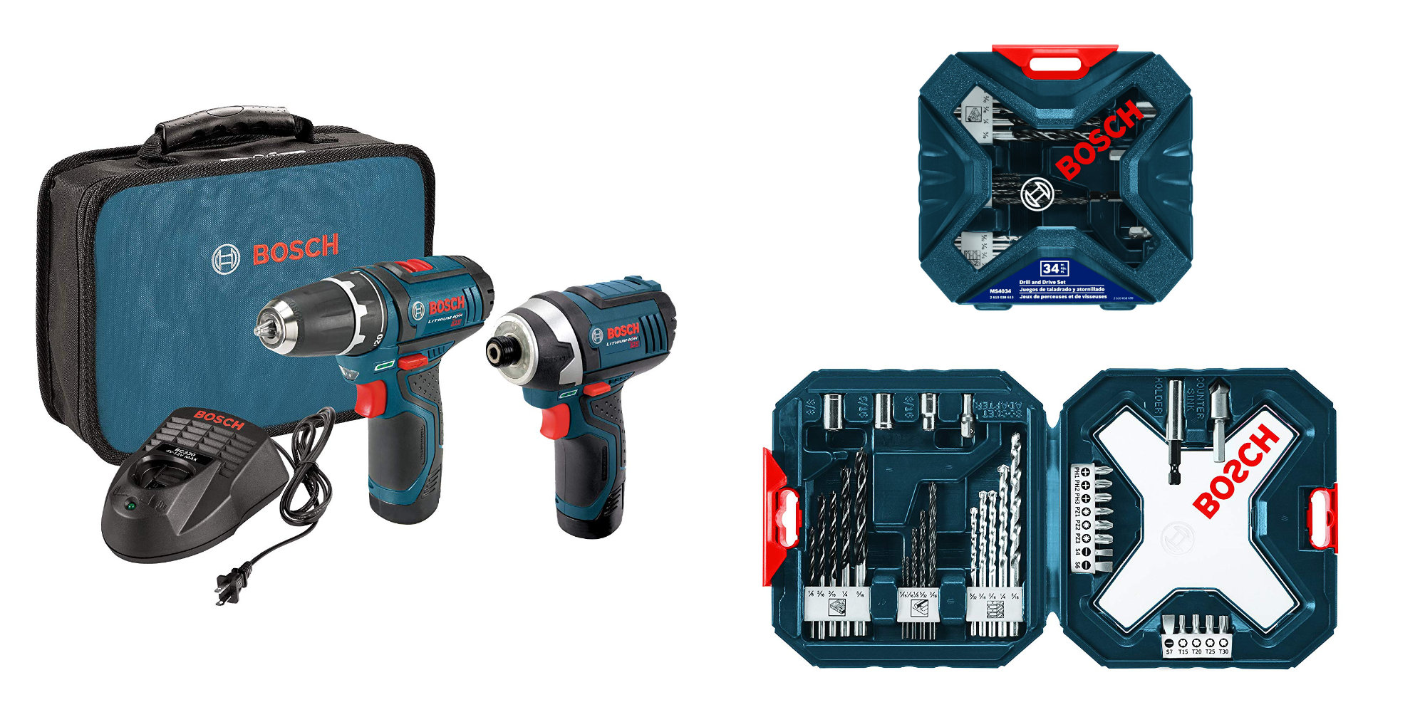 Score Bosch S 2 Piece Drill Kit W 34 Bit Set For Its Lowest Price