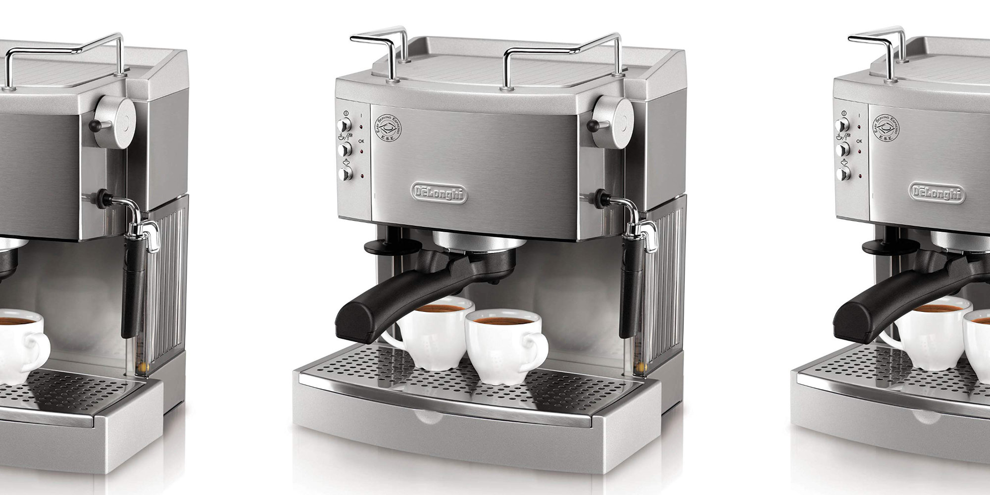 DeLonghi's stainless steel 15Bar Pump Espresso Maker hits 144 (Reg