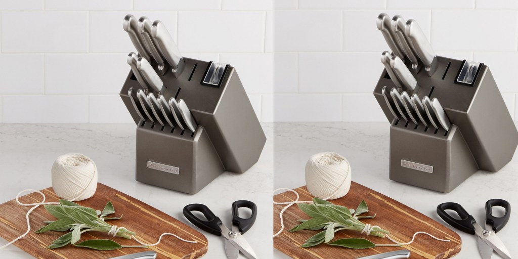 KitchenAid's 16-piece Knife Set w/ built-in sharpener at $56 (Reg