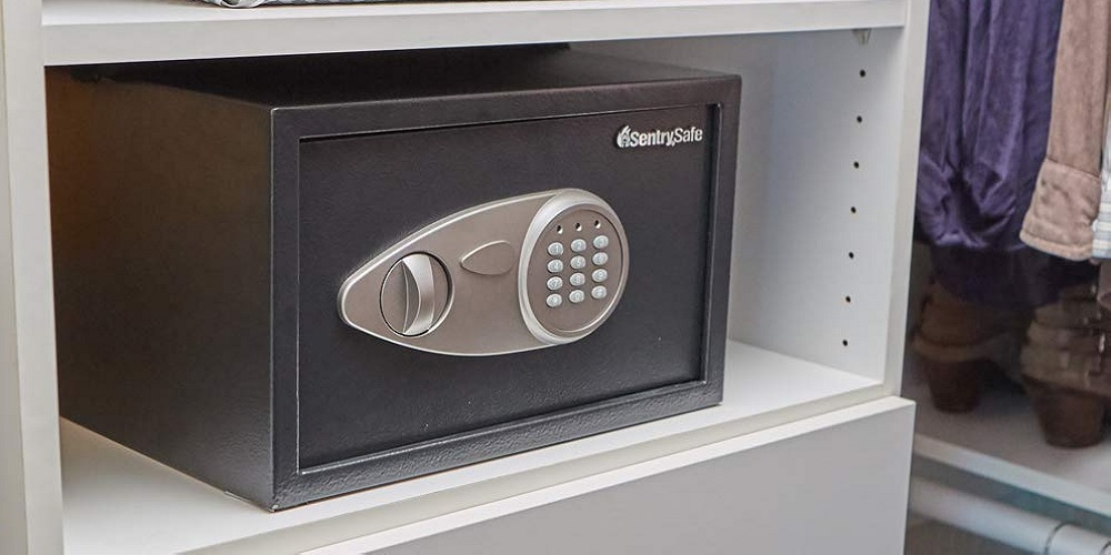 The SentrySafe X055 Security Safe holds cash, valuables, and more at 47.50