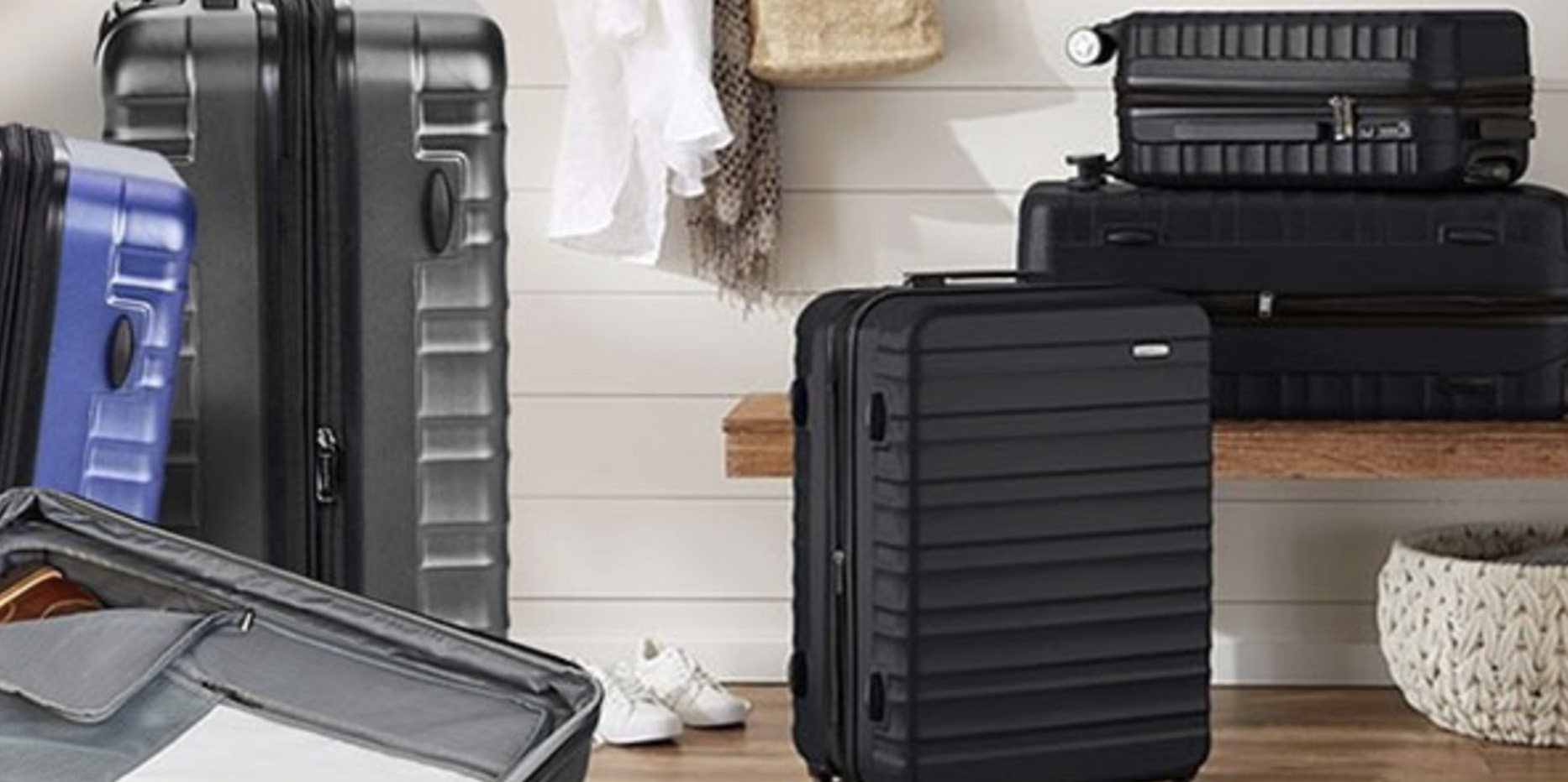 AmazonBasics Hardside Spinner Luggage at up to 53 off from 37 Prime