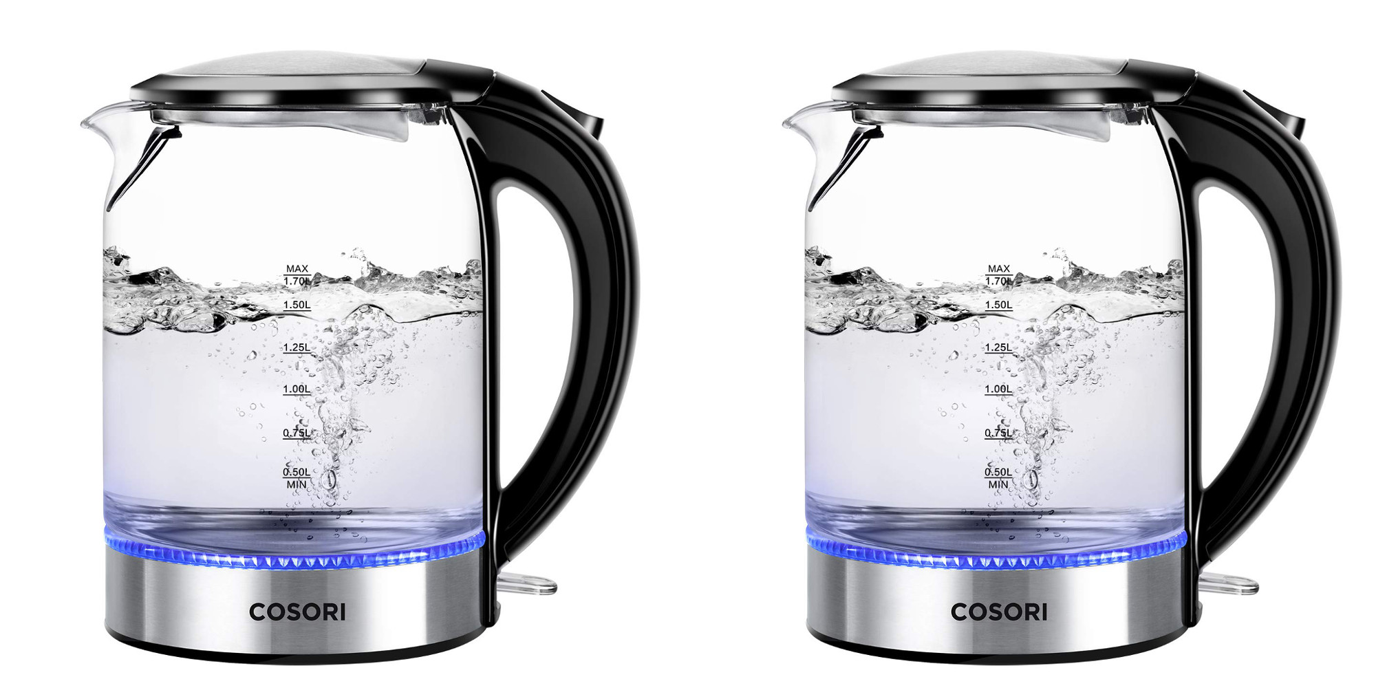 COSORI's glass/stainless steel kettle with LED lighting now 25% off at $30