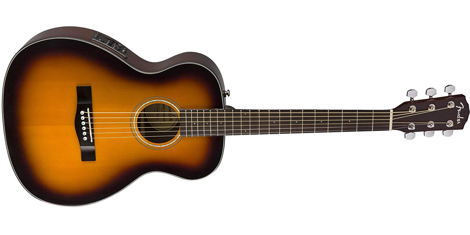 Fender Sunburst SemiAcoustic Guitar with hardshell case for 220 (Reg