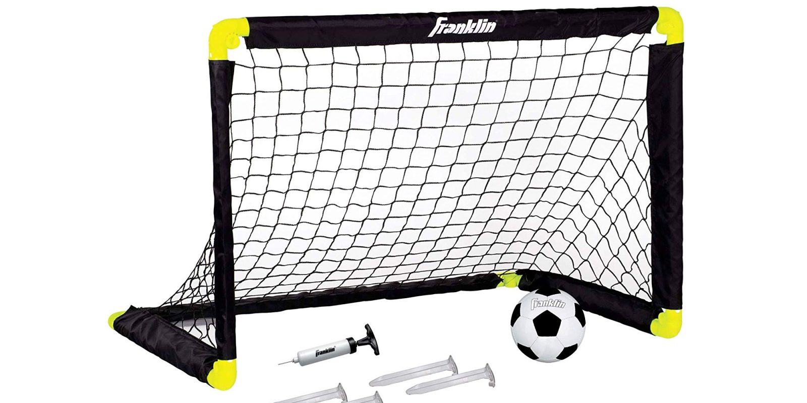 This mini soccer goal comes with a ball and more for 17.50 (Reg. 40