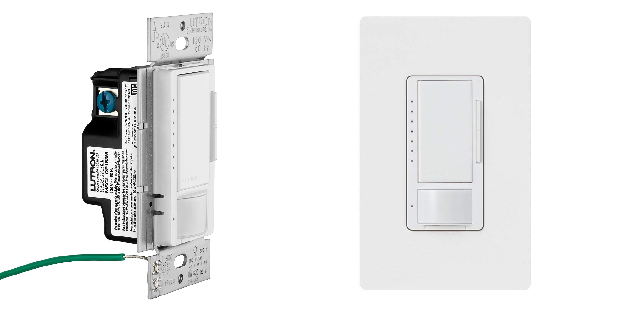 Lutron's 27 Motionsensing Dimmer Switch automatically turns off your