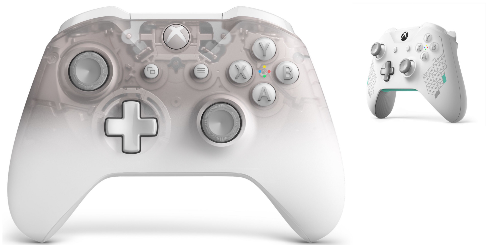 grey and green xbox one controller