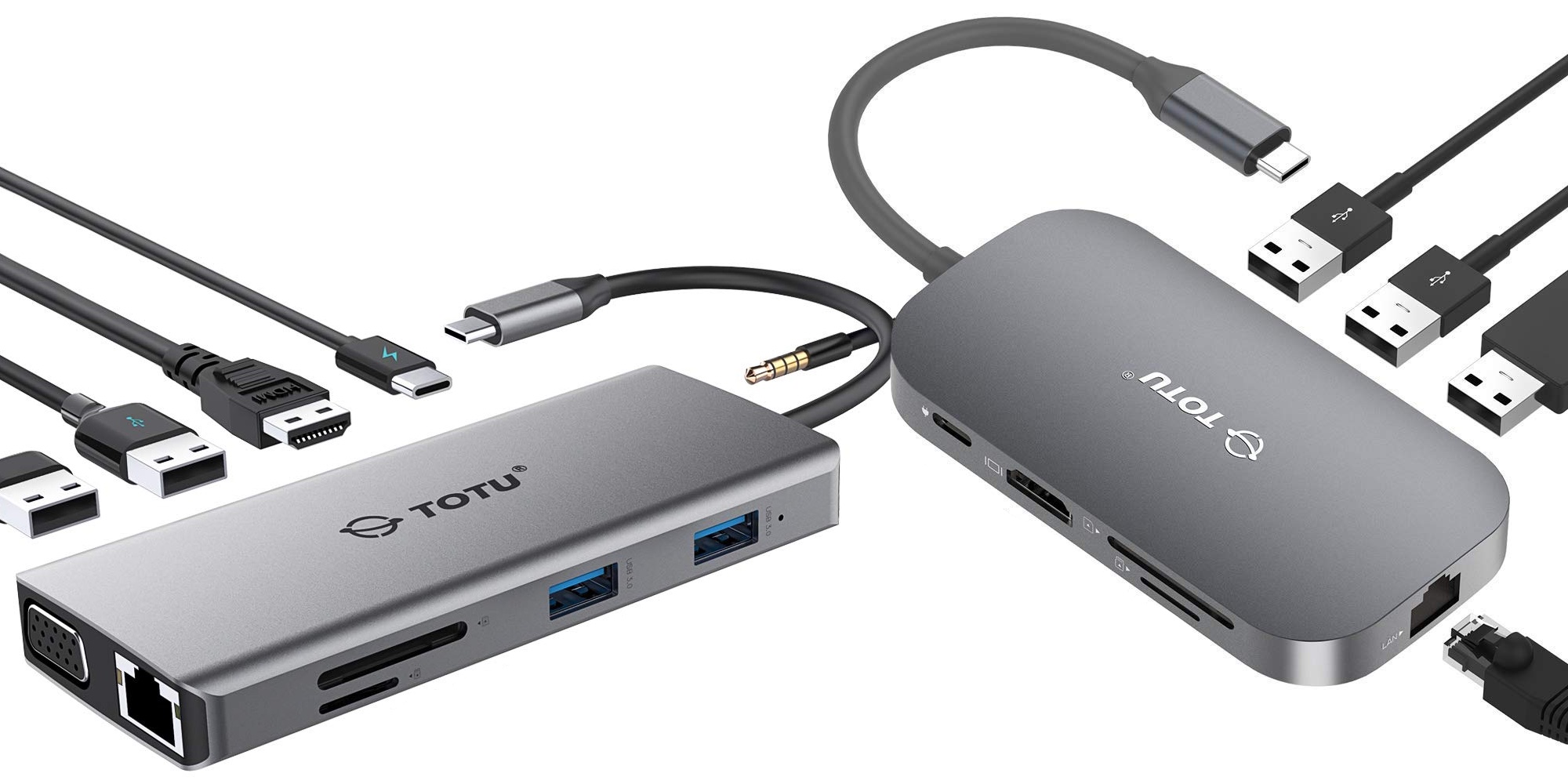  USB C Hub, Type C Hub, TOTU 11-in-1 Adapter with