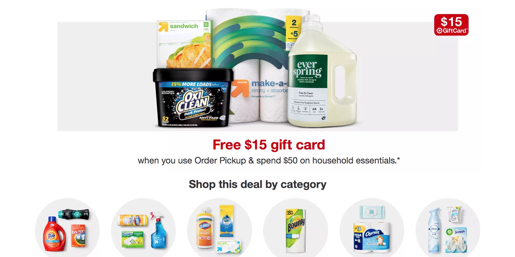Score a FREE $15 Target gift card with $50 household essentials ...