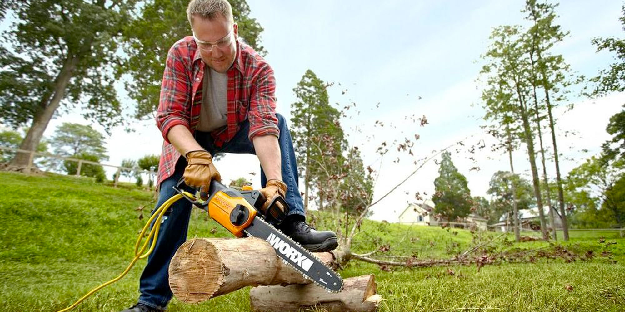 Ditch oil + gas w/ WORX's 14inch electric chainsaw at 28 (Refurb