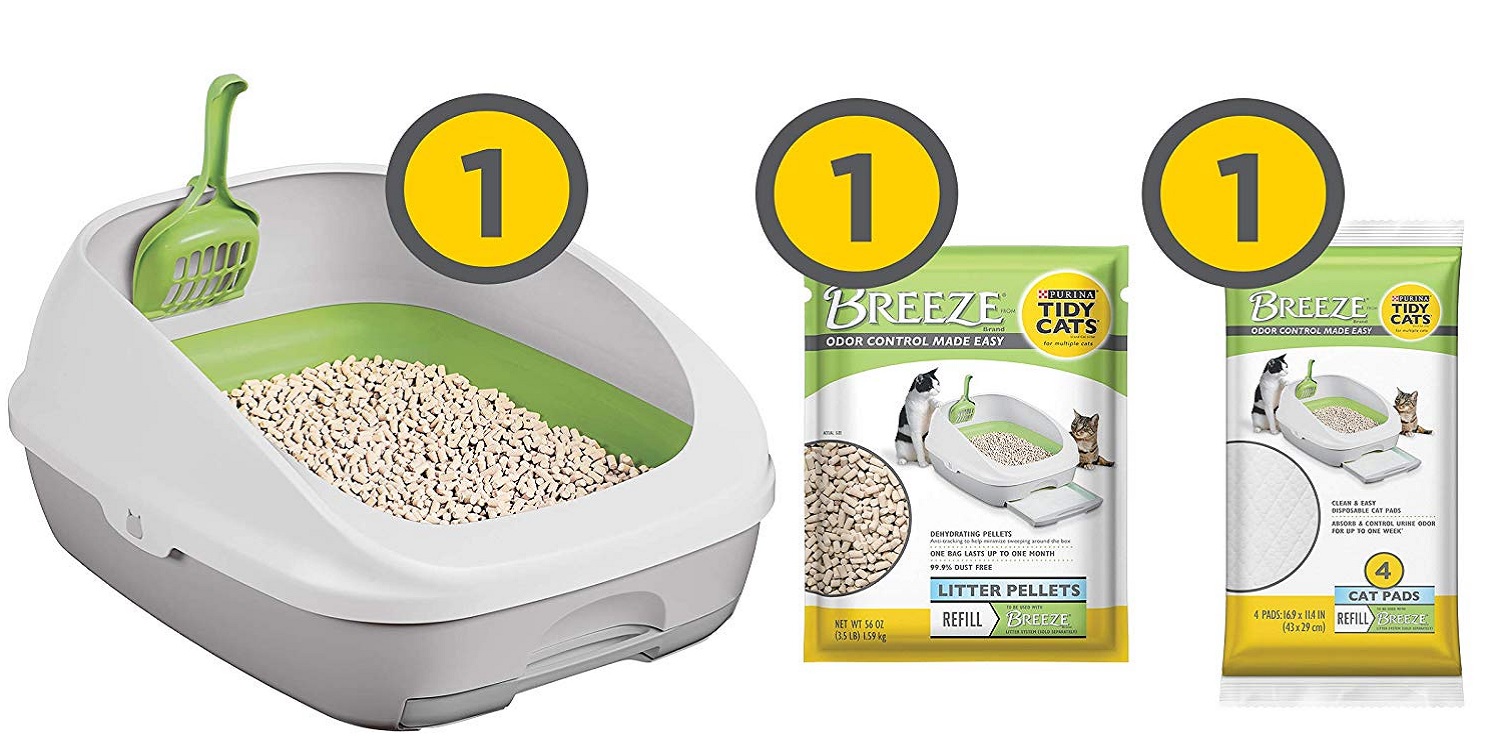 The Tidy Cats Breeze Litter Box Kit includes everything you need at 16