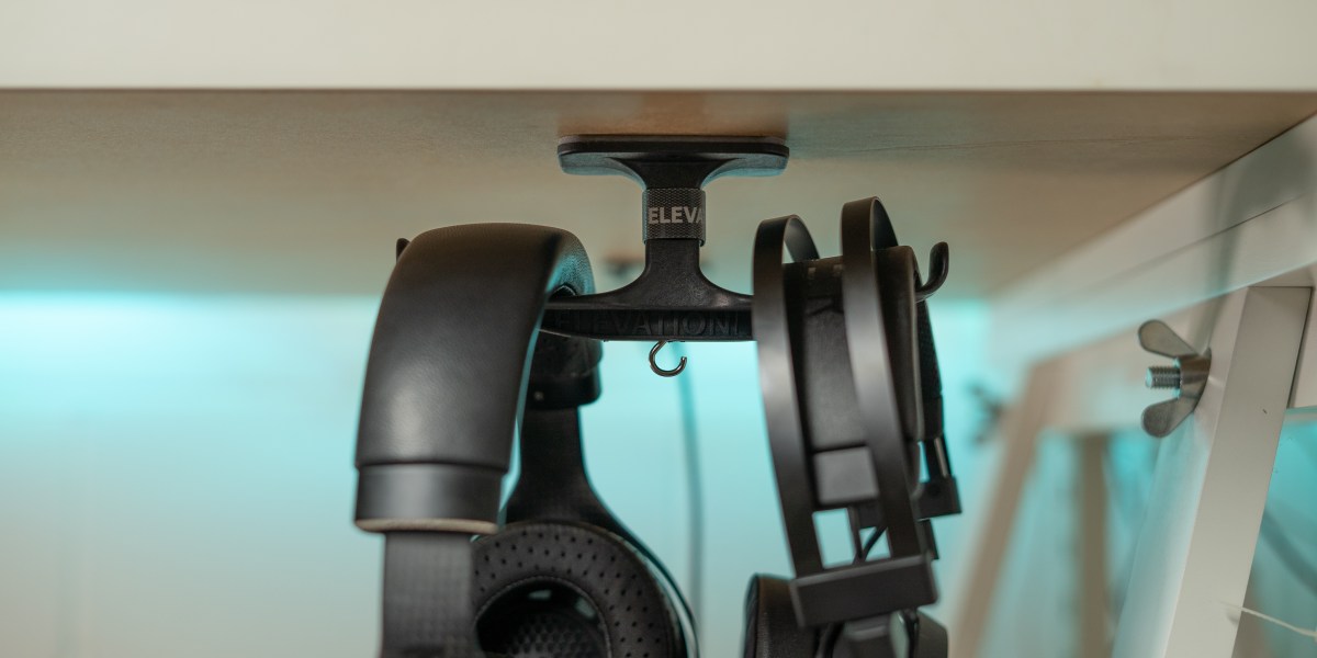 Two headsets hanging on the Anchor Pro