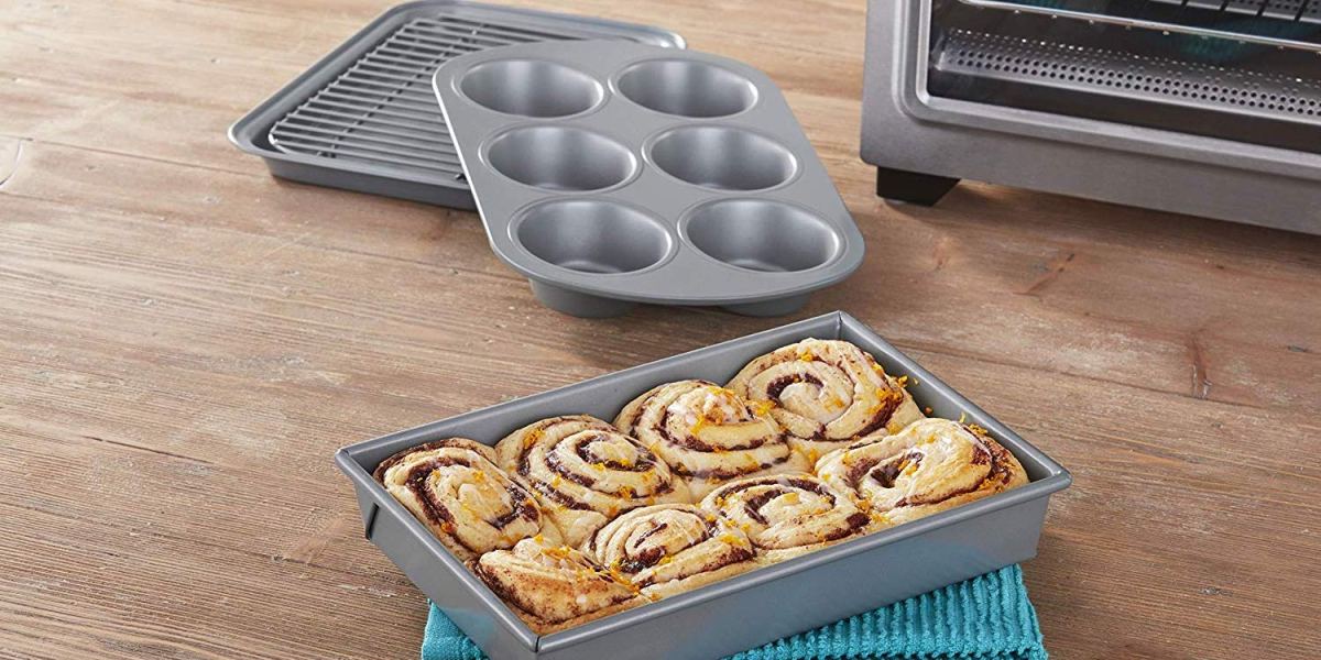 Chicago's NonStick Toaster Oven Bakeware Set hits the Amazon low at 10.50