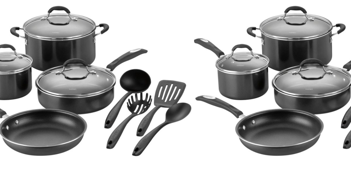 Cuisinart 11-Piece Black Stainless Steel Cookware Set