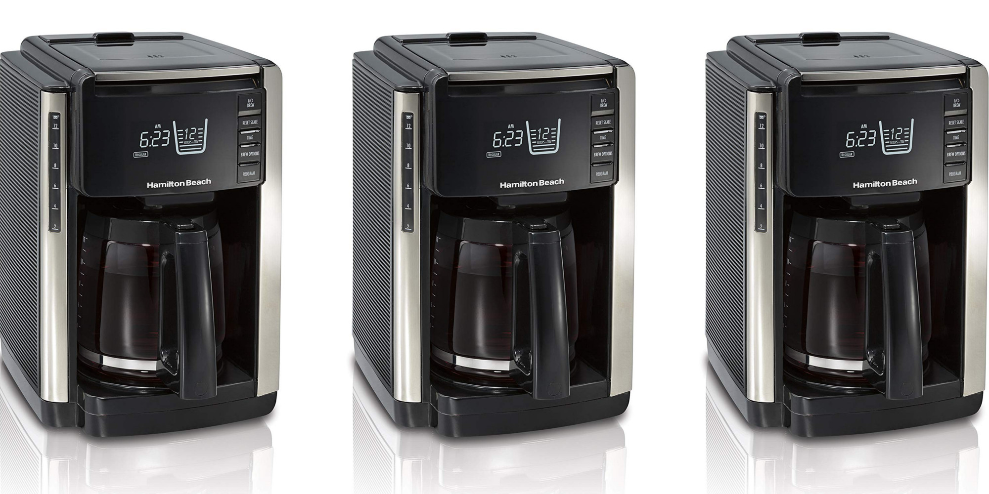 This Hamilton Beach Coffee Maker has a built-in scale, now $16 (Reg ...