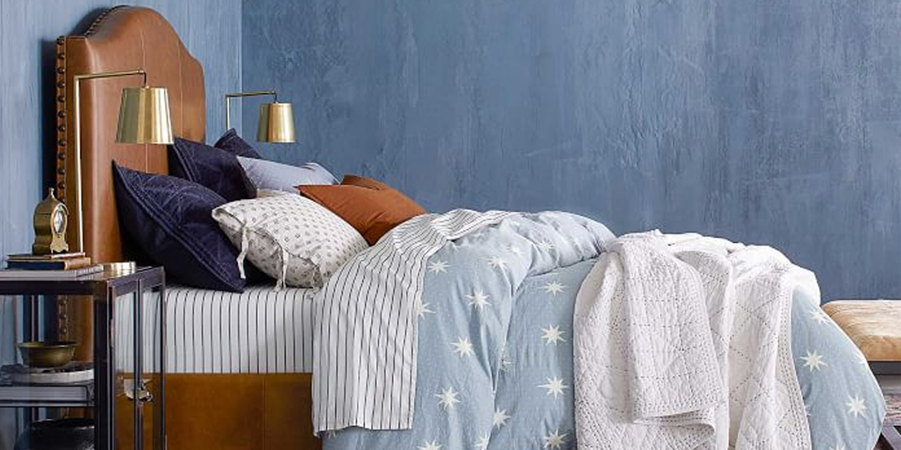 Emily & Merritt x Pottery Barn Collection for fall offers bedding