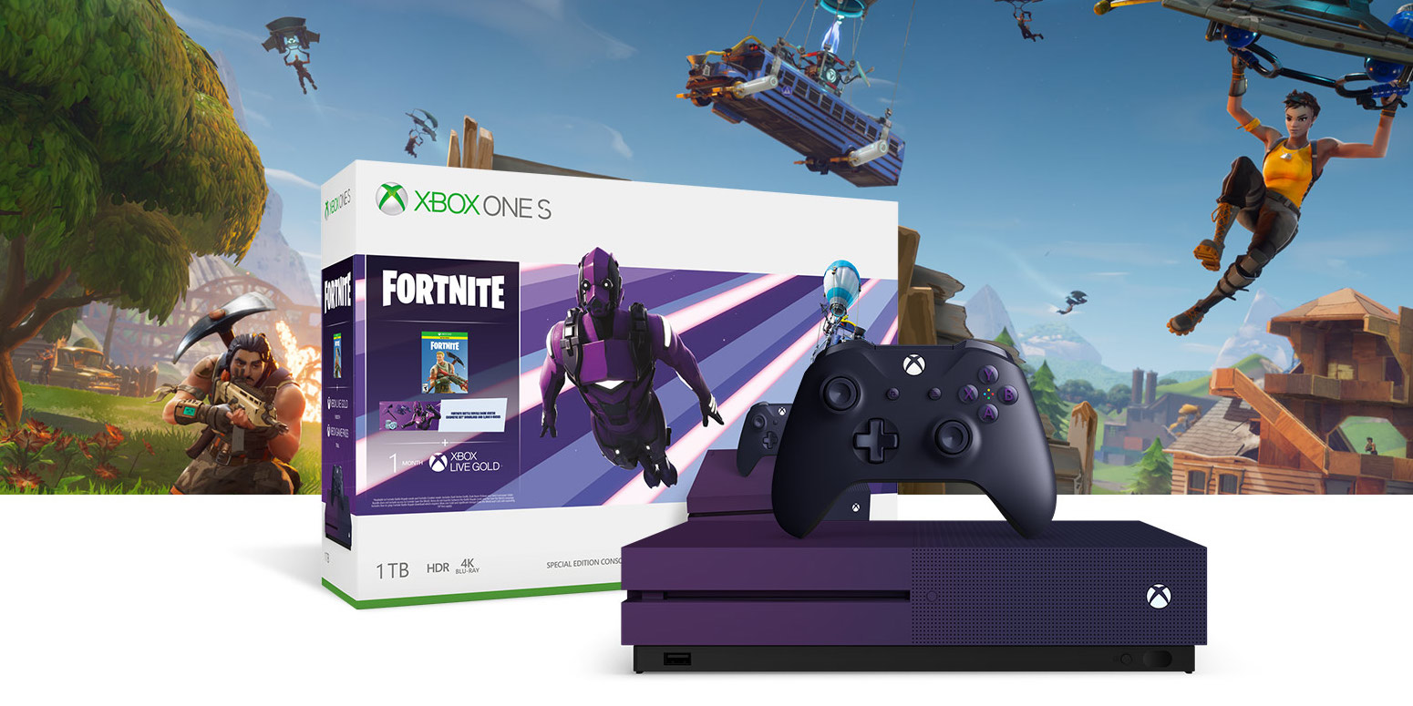 xbox one console with fortnite