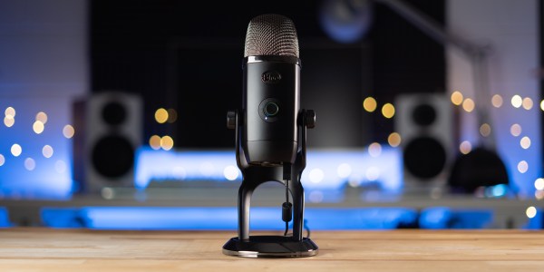 Front of Blue Yeti X On desk