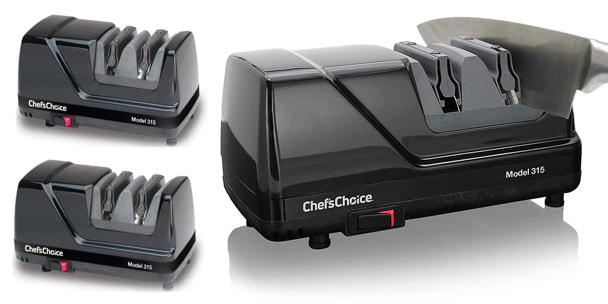 Chef'sChoice 315XV Professional Diamond Hone Knife Sharpener - Black