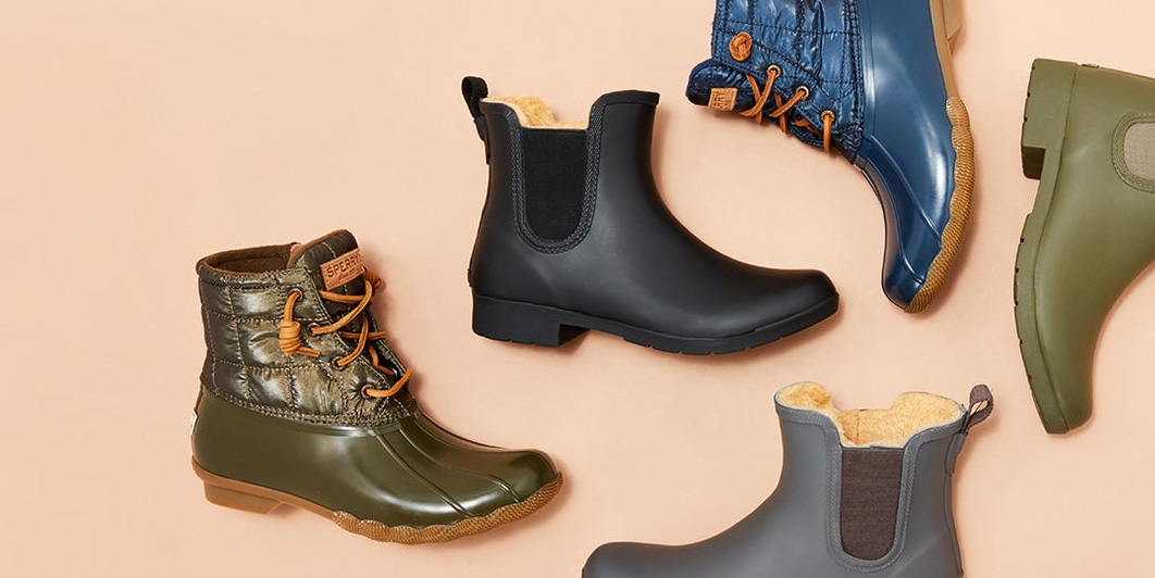 Be ready for the next rain shower with up to 60% off Hunter, Sperry ...