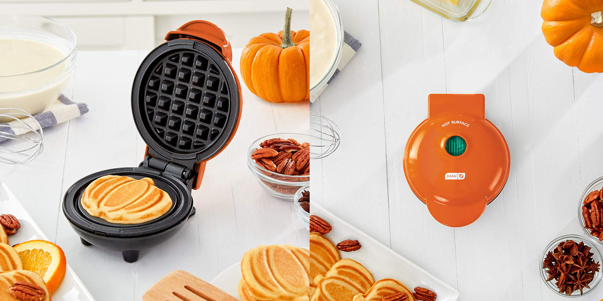 Dash Mini Pumpkin Waffle Maker