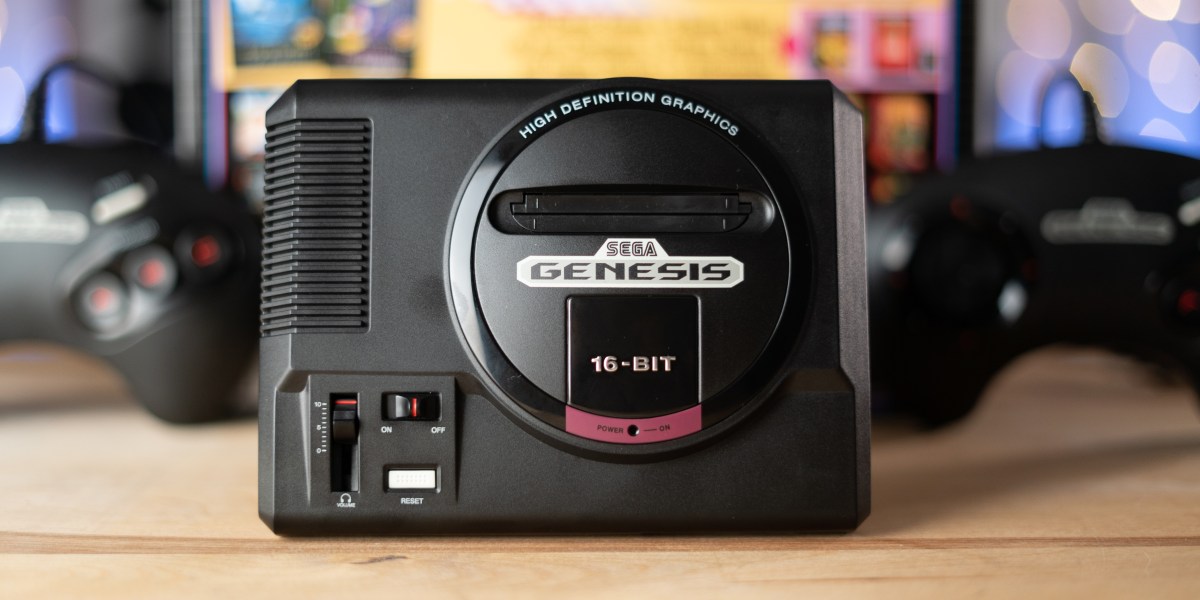 Close up of Sega Genesis Mini Console