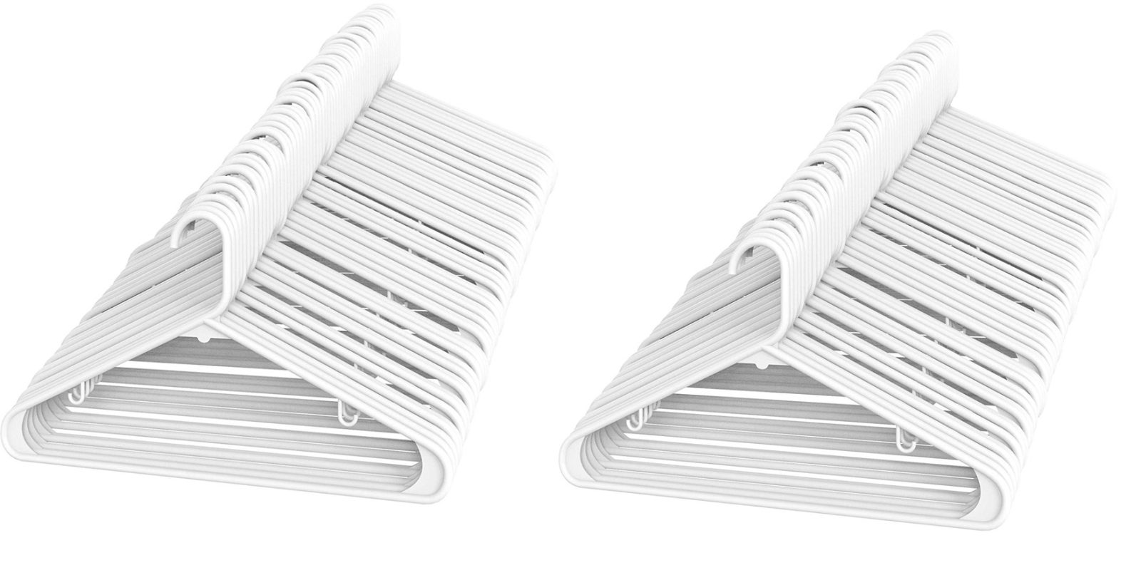 Score a 60Pack of White Plastic Hangers for 20 Prime shipped at Amazon 9to5Toys