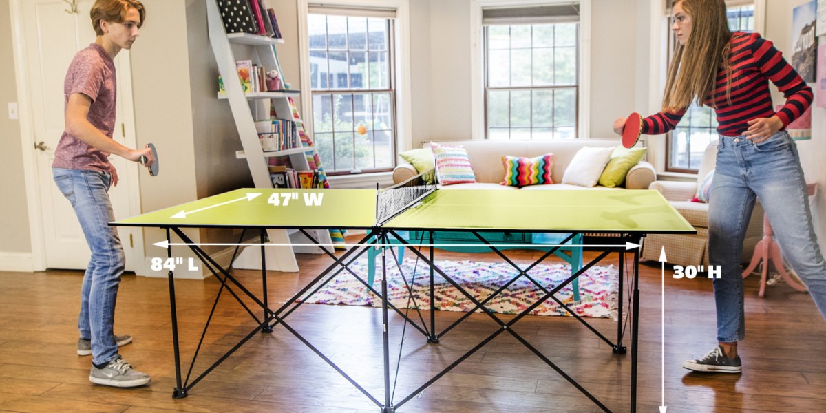 This 7ft. PingPong Table folds up in seconds, now 92 (Reg. up to 165)